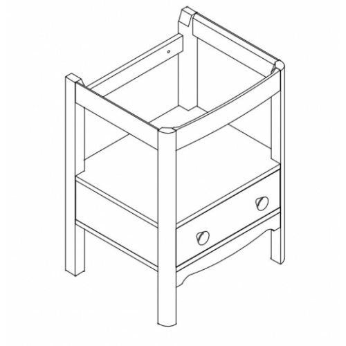 Meuble sous-vasque GUILD Blanc (Sans vasque) - 56cm Meuble GUILD Meuble sous-vasque GUILD Blanc (Sans vasque) - 56cm Meuble GUILD