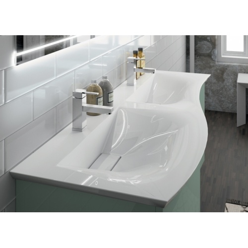 Meuble de salle de bain CURL 146 cm Vert Sauge CURL-amb05 Meuble de salle de bain CURL 146 cm Vert Sauge CURL-amb05