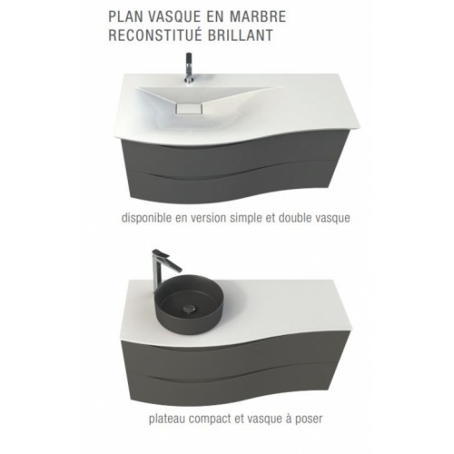 Meuble de salle de bain CURL 146 cm Vert Sauge CURL Vasque Meuble de salle de bain CURL 146 cm Vert Sauge CURL Vasque