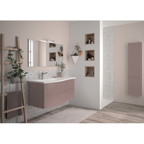 Meuble de salle de bain CURL 126 cm Myrtille satiné CURL-amb07 Meuble de salle de bain CURL 126 cm Myrtille satiné CURL-amb07