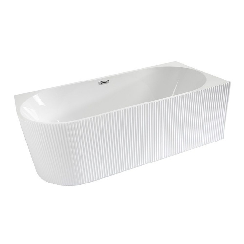 Baignoire d'angle NONNA cannelée 80x170cm Blanc - Angle à droite C-4239-17_4 Baignoire d'angle NONNA cannelée 80x170cm Blanc - Angle à droite C-4239-17_4