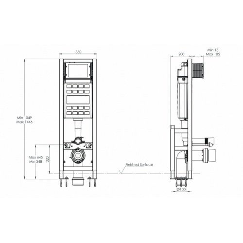 Bâti support K-FIX autoportant faible largeur Schéma K-FIX autoportant Bâti support K-FIX autoportant faible largeur Schéma K-FIX autoportant