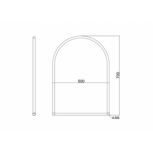 Miroir Arche Chromé A9_LD Miroir Arche Chromé A9_LD