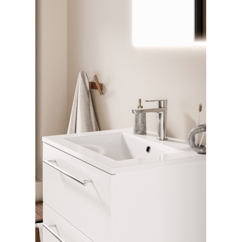 Meuble NEPTUNE Blanc 60 cm - Miroir antibuée KATHY Neptune 60 - Cote - Blanc Meuble NEPTUNE Blanc 60 cm - Miroir antibuée KATHY Neptune 60 - Cote - Blanc
