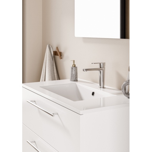 Meuble de salle de bain NEPTUNE Blanc 80 cm - Miroir LITE Neptune 80 - Cote - Blanc Meuble de salle de bain NEPTUNE Blanc 80 cm - Miroir LITE Neptune 80 - Cote - Blanc
