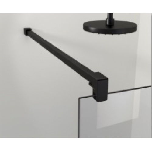 Paroi de douche fixe OT2000 Transparent - Noir - 120cm OT2000 Barre Noir Paroi de douche fixe OT2000 Transparent - Noir - 120cm OT2000 Barre Noir