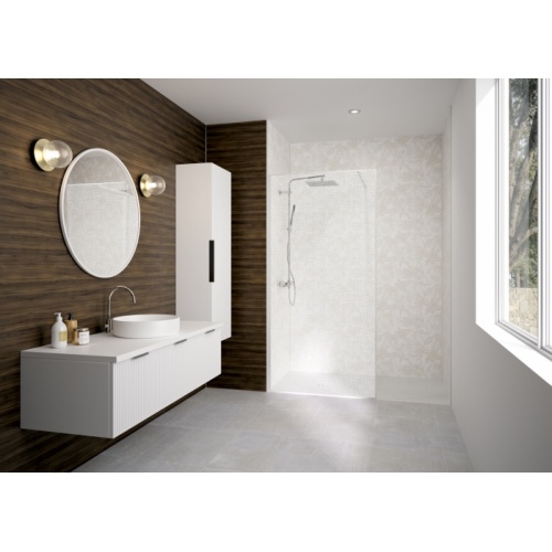 Paroi de douche SOLO DESIGN + Tissage - Blanc grainé - 80cm solo-design+ Blanc Tissage Paroi de douche SOLO DESIGN + Tissage - Blanc grainé - 80cm solo-design+ Blanc Tissage