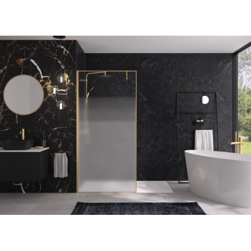 Paroi de douche SOLO DESIGN + Cosmos XL - Or Brossé - 80cm - Gauche solo-design-plus-Cosmos XL Gauche Paroi de douche SOLO DESIGN + Cosmos XL - Or Brossé - 80cm - Gauche solo-design-plus-Cosmos XL Gauche