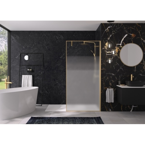 Paroi de douche SOLO DESIGN + Cosmos XL - Or Brossé - 80cm - Droite solo-design-plus-Cosmos XL Droite Paroi de douche SOLO DESIGN + Cosmos XL - Or Brossé - 80cm - Droite solo-design-plus-Cosmos XL Droite