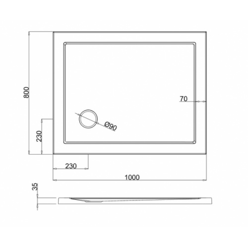 Receveur de douche Zamori 100x80 cm Z1167 Receveur de douche Zamori 100x80 cm Z1167