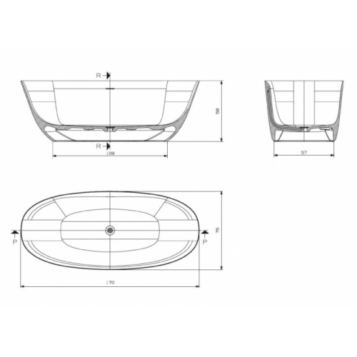 Baignoire OLYMPE en Durocoat 167x60cm Blanc brillant BAIGNOIRE_GALAXIE_plan2 Baignoire OLYMPE en Durocoat 167x60cm Blanc brillant BAIGNOIRE_GALAXIE_plan2