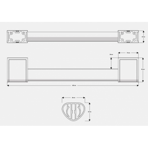 Barre d'appui droite adaptée PMR et Séniors ONYX II Black Edition Schéma_12802BLK-LS Barre d'appui droite adaptée PMR et Séniors ONYX II Black Edition Schéma_12802BLK-LS