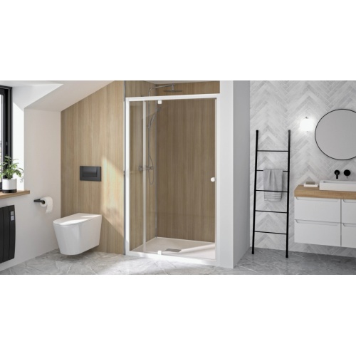 Porte pivotante SUPRA P avec seuil - Blanc - 120cm Porte pivotante SUPRA P avec seuil - Blanc - 120cm
