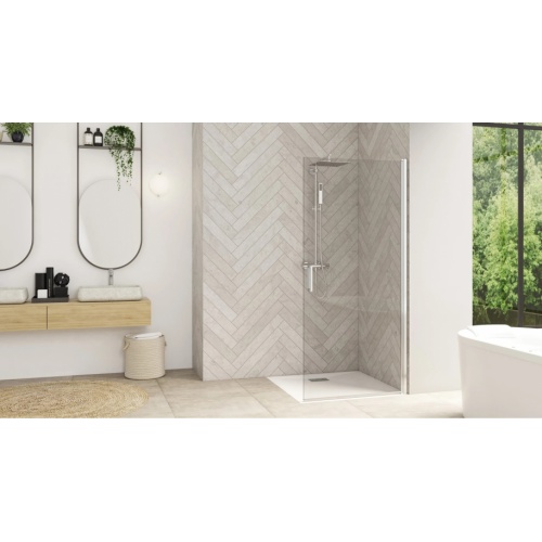 Paroi simple pivotante SOLO P Chromé - Transparent - 75cm SOLO P Chromé-2 Paroi simple pivotante SOLO P Chromé - Transparent - 75cm SOLO P Chromé-2