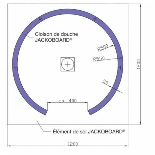 Douche ronde à carreler Aqua Circle Jackoboard - Siphon Vertical Aqua Circle Receveur Douche ronde à carreler Aqua Circle Jackoboard - Siphon Vertical Aqua Circle Receveur