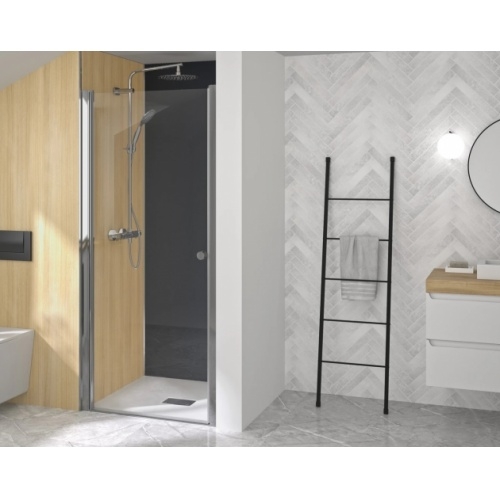 Porte pivotante SUPRA P sans seuil- Chromé - 80cm - En niche Porte pivotante SUPRA P sans seuil- Chromé - 80cm - En niche