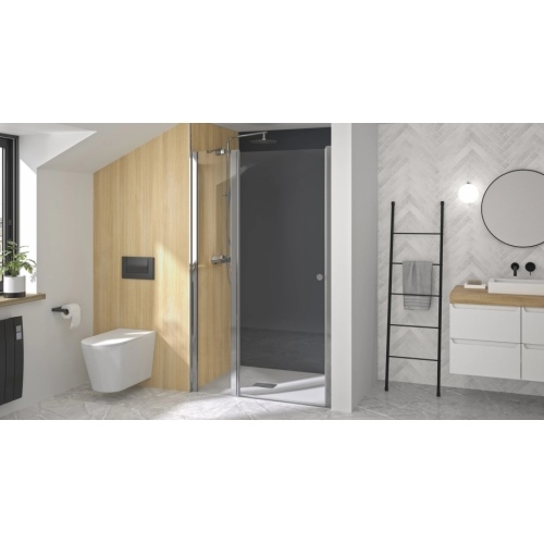 Porte pivotante SUPRA P sans seuil- Chromé - 120cm - En niche Porte pivotante SUPRA P sans seuil- Chromé - 120cm - En niche
