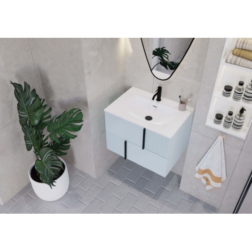 Meuble de salle de bain CANOPEE Laque Fjord satiné Meuble de salle de bain CANOPEE Laque Fjord satiné