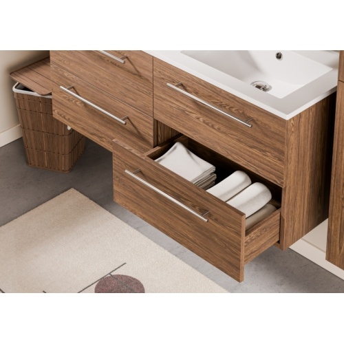 Meuble NEPTUNE Héritage Chêne 120cm - Miroir antibuée Kathy Neptune 120 - Tiroir - Heritage chene Meuble NEPTUNE Héritage Chêne 120cm - Miroir antibuée Kathy Neptune 120 - Tiroir - Heritage chene