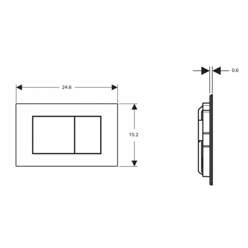 Plaque de déclenchement Geberit Sigma40 Verre Blanc 115 629 SI 1 Schéma Plaque de déclenchement Geberit Sigma40 Verre Blanc 115 629 SI 1 Schéma