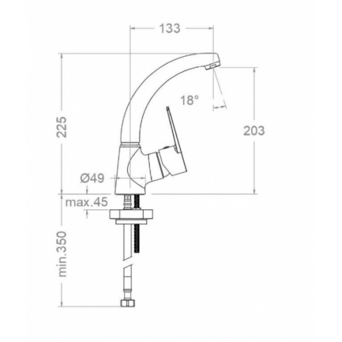 Mitigeur lavabo TITANIUM bec orientable Chromé - 181101CC 181101CC Schéma Mitigeur lavabo TITANIUM bec orientable Chromé - 181101CC 181101CC Schéma