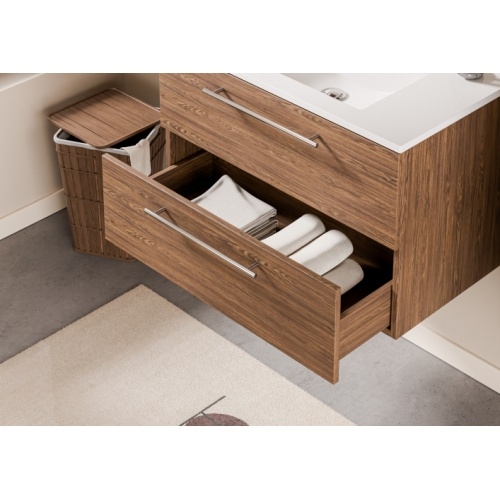 Meuble NEPTUNE Héritage Chêne 80 cm - SANS miroir Neptune 80 - Tiroir - Heritage chene Meuble NEPTUNE Héritage Chêne 80 cm - SANS miroir Neptune 80 - Tiroir - Heritage chene