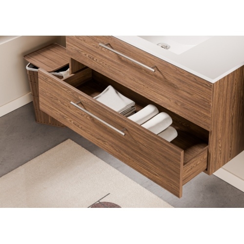 Meuble NEPTUNE Héritage Chêne 100 cm - SANS miroir Neptune 100 - Tiroir - Heritage chene Meuble NEPTUNE Héritage Chêne 100 cm - SANS miroir Neptune 100 - Tiroir - Heritage chene