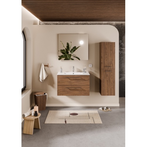 Meuble NEPTUNE Héritage Chêne 80 cm - Miroir Elégance Meuble NEPTUNE Héritage Chêne 80 cm - Miroir Elégance