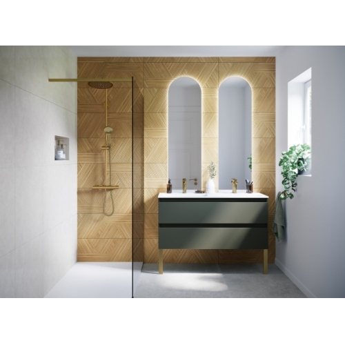 Meuble double vasque 2T RIVAGE Vert Amazonie Meuble double vasque 2T RIVAGE Vert Amazonie