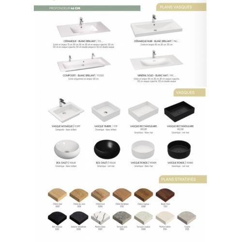 Meuble double vasque 2T RIVAGE Vert Amazonie Plan vasque