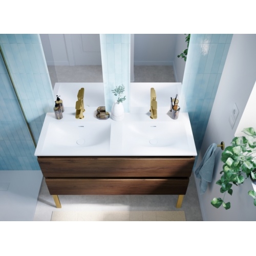 Meuble double vasque 2T RIVAGE Noyer Brun HD_RIVAGE_NOYER_ Année pop_vue 2_rvb
