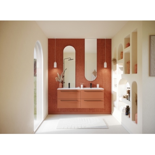 Meuble double vasque SWING Terracotta