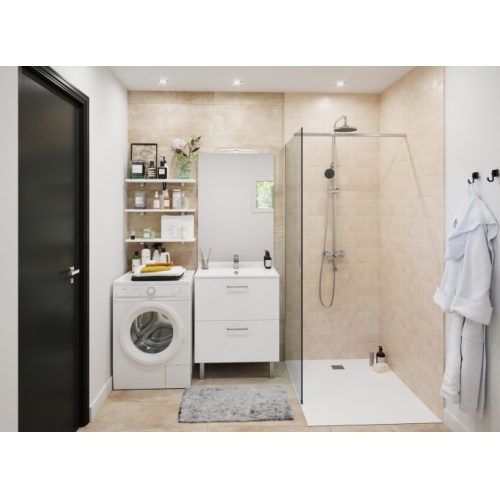 Meuble 2 tiroirs CHANGO Blanc Mat 60cm