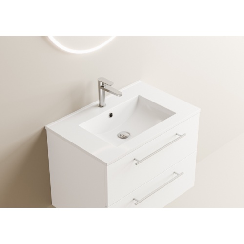 Meuble NEPTUNE Blanc 70 cm - SANS miroir Neptune 70 - Vasque - Blanc Meuble NEPTUNE Blanc 70 cm - SANS miroir Neptune 70 - Vasque - Blanc