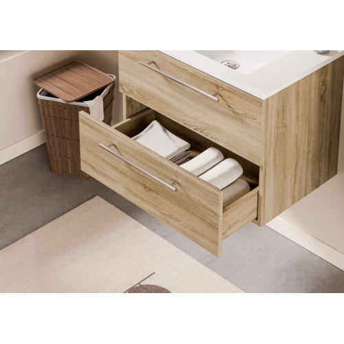 Meuble NEPTUNE Bois Clair 70 cm - SANS miroir Neptune 70 - Tiroir - Bois clair