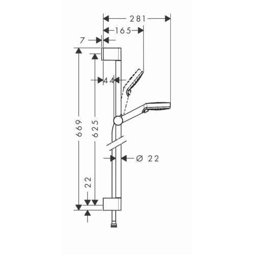 Ensemble de douche Crometta Vario EcoSmart Blanc/Chromé 26534400_1 Ensemble de douche Crometta Vario EcoSmart Blanc/Chromé 26534400_1
