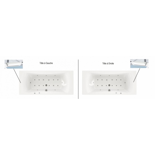 Baignoire nue CONCERTO 180x80 - Tête à Droite Concerto Star Mixte Digit