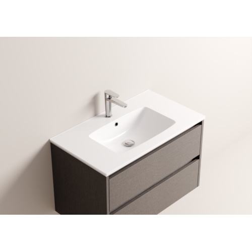 Meuble vasque JUPITER 3.0 Tissé Gris 80 cm - SANS miroir Jupiter 80 - Vasque LAVA - Gris tisse Meuble vasque JUPITER 3.0 Tissé Gris 80 cm - SANS miroir Jupiter 80 - Vasque LAVA - Gris tisse