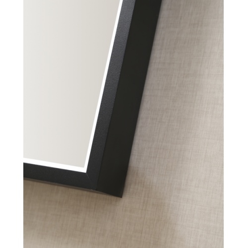 Miroir avec cadre Noir Mat QUADRO rétroéclairé LED - 80cm QUADRO Zoom Miroir avec cadre Noir Mat QUADRO rétroéclairé LED - 80cm QUADRO Zoom