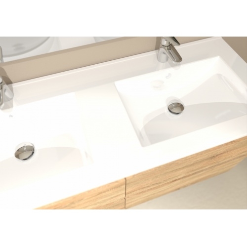 Meuble double vasque HALO 120cm 4T Bois Clair H-120-2T-bois clair_Camera_3