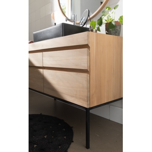 Meuble de salle de bains STREET en Teck 120cm (sans vasque) Street (9)