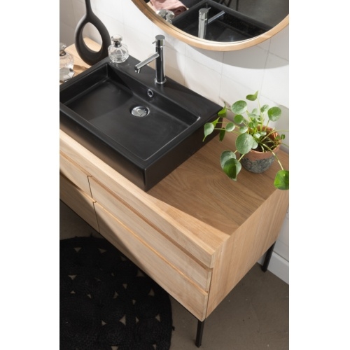 Meuble de salle de bains STREET en Teck 120cm (sans vasque) Street (3)