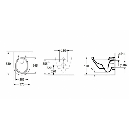 Pack WC Geberit UP320 + Cuvette Architectura TwistFlush + Plaque Sigma blanche* 5684CL01_Schéma