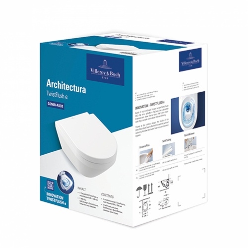 Pack WC Geberit UP320 + Cuvette Architectura TwistFlush + Plaque Sigma blanche* Combipack-twistflush