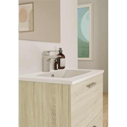Meuble de salle de bain MINAO 60 en kit - 2 tiroirs - Bois Clair TIXIT_60_TIROIRS_BOIS_VERTICAL Meuble de salle de bain MINAO 60 en kit - 2 tiroirs - Bois Clair TIXIT_60_TIROIRS_BOIS_VERTICAL