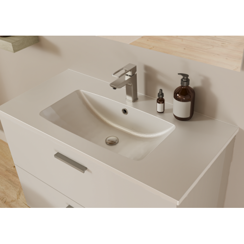Meuble de salle de bain MINAO 80 en kit - 2 tiroirs - Blanc Brillant TIXIT_80_TIROIRS_BLANC_VASQUE Meuble de salle de bain MINAO 80 en kit - 2 tiroirs - Blanc Brillant TIXIT_80_TIROIRS_BLANC_VASQUE