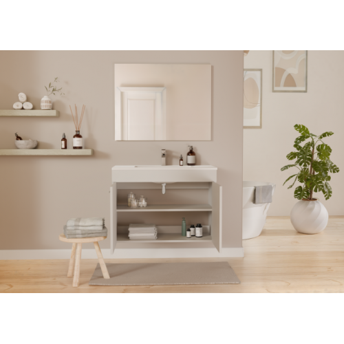 Meuble de salle de bain MINAO 80 en kit - 2 portes - Blanc Brillant TIXIT_80_PORTES_BLANC_OUVERT Meuble de salle de bain MINAO 80 en kit - 2 portes - Blanc Brillant TIXIT_80_PORTES_BLANC_OUVERT