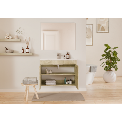 Meuble de salle de bain MINAO 80 en kit - 2 portes - Bois Clair TIXIT_80_PORTES_BOIS_CLAIR_OUVERTES Meuble de salle de bain MINAO 80 en kit - 2 portes - Bois Clair TIXIT_80_PORTES_BOIS_CLAIR_OUVERTES