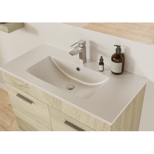 Meuble de salle de bain MINAO 80 en kit - 2 portes - Bois Clair TIXIT_80_PORTES_BOIS_CLAIR_VASQUE Meuble de salle de bain MINAO 80 en kit - 2 portes - Bois Clair TIXIT_80_PORTES_BOIS_CLAIR_VASQUE
