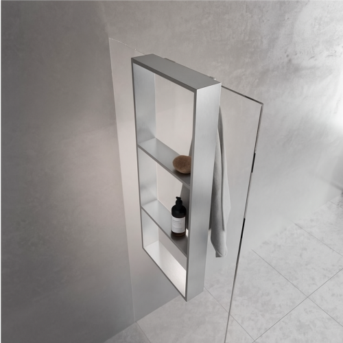 Porte-objets FRAME pour paroi de douche - Inox Porte-objets FRAME pour paroi de douche - Inox